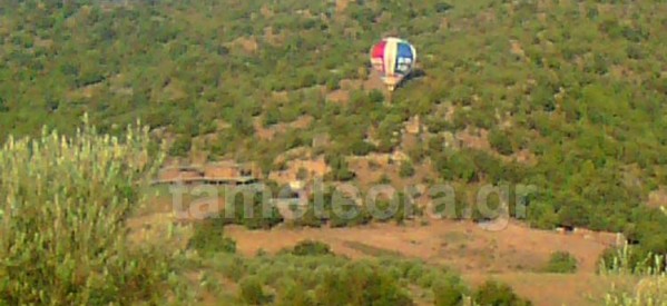 Αναγκαστική προσγείωση αερόστατου μεταξύ Αύρας και Θεόπετρας
